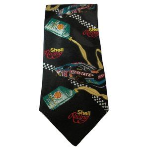 Men's Novelty Tie Shell Racing NASCAR 100% Silk Italy 58"